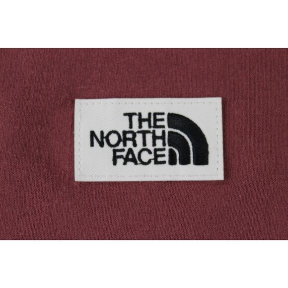 The North Face Maroon Crewneck Sweatshirt Size L Logo Patch Pullover - Picture 7 of 9